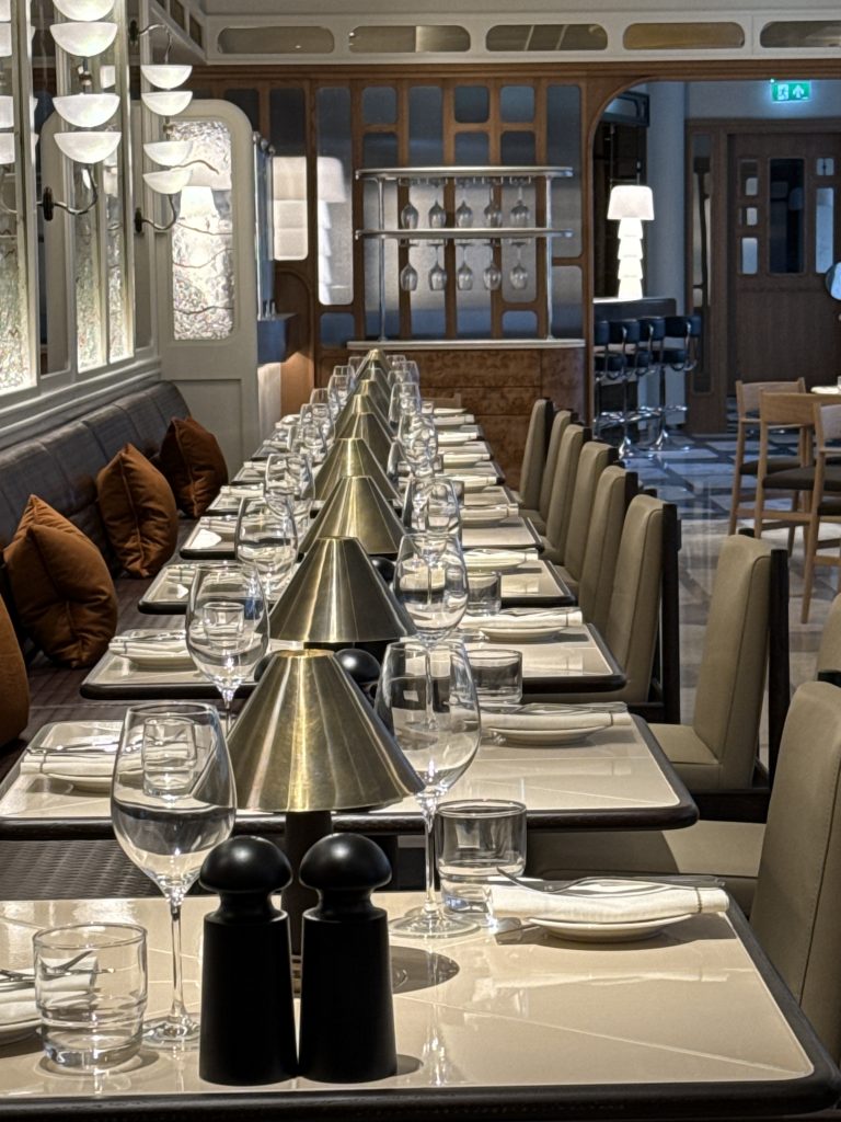 Brasserie Angelica at The Newman Hotel with art nouveau touch