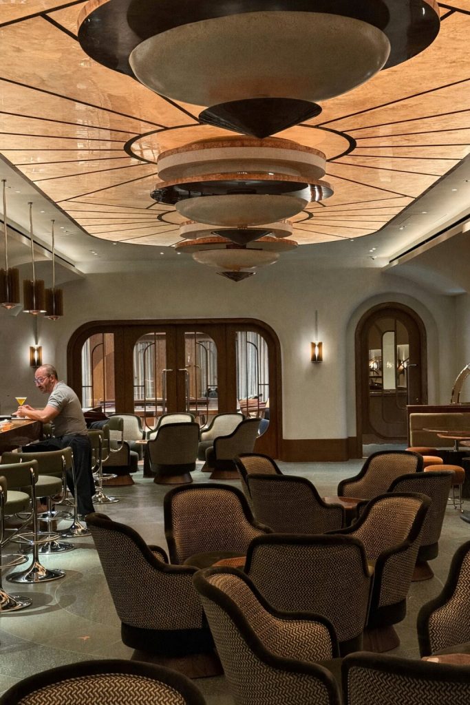 Early evening at The Gambit bar at The Newman with fitzrovian inspired design