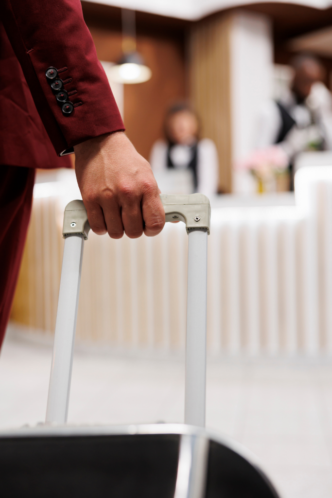 Check-in at luxury hotel in the united kingdom