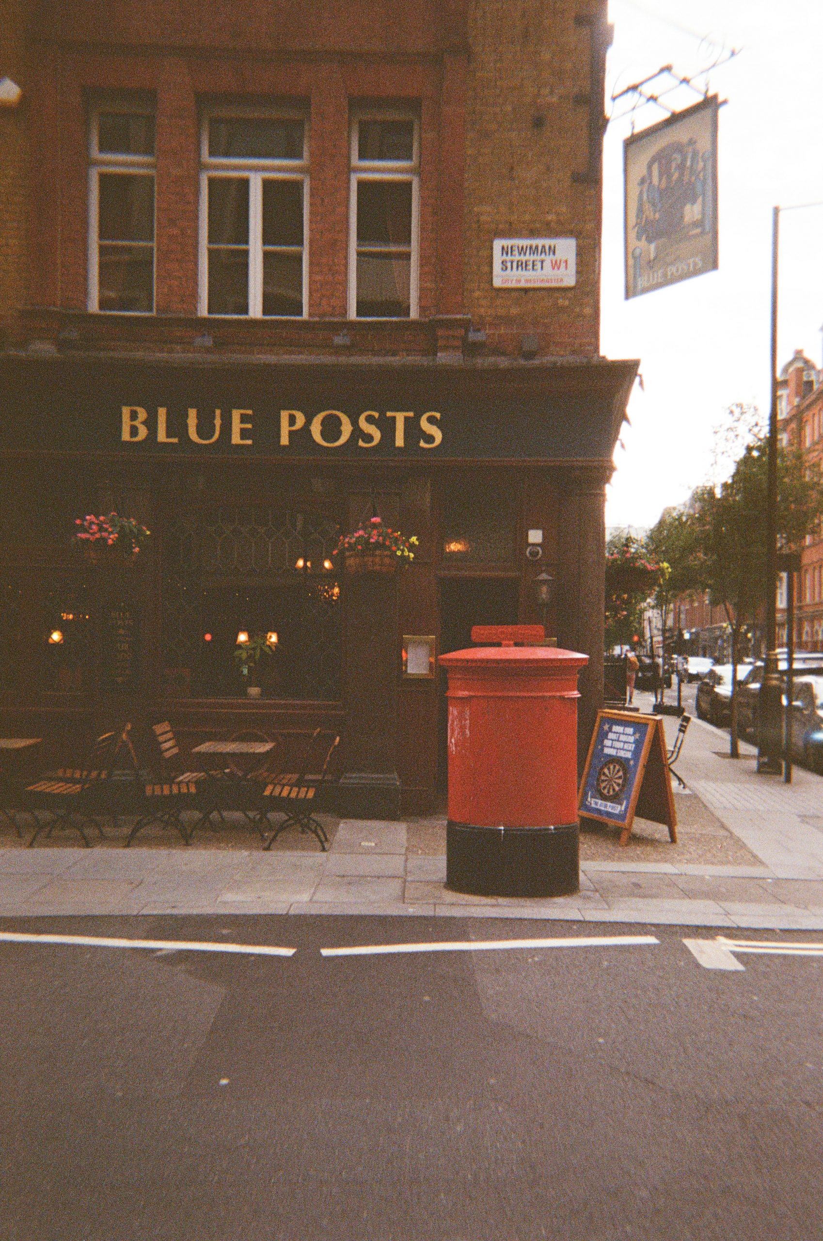 Newman Street in London, close to The Newman Hotel - Kodak Funsaver 35mm