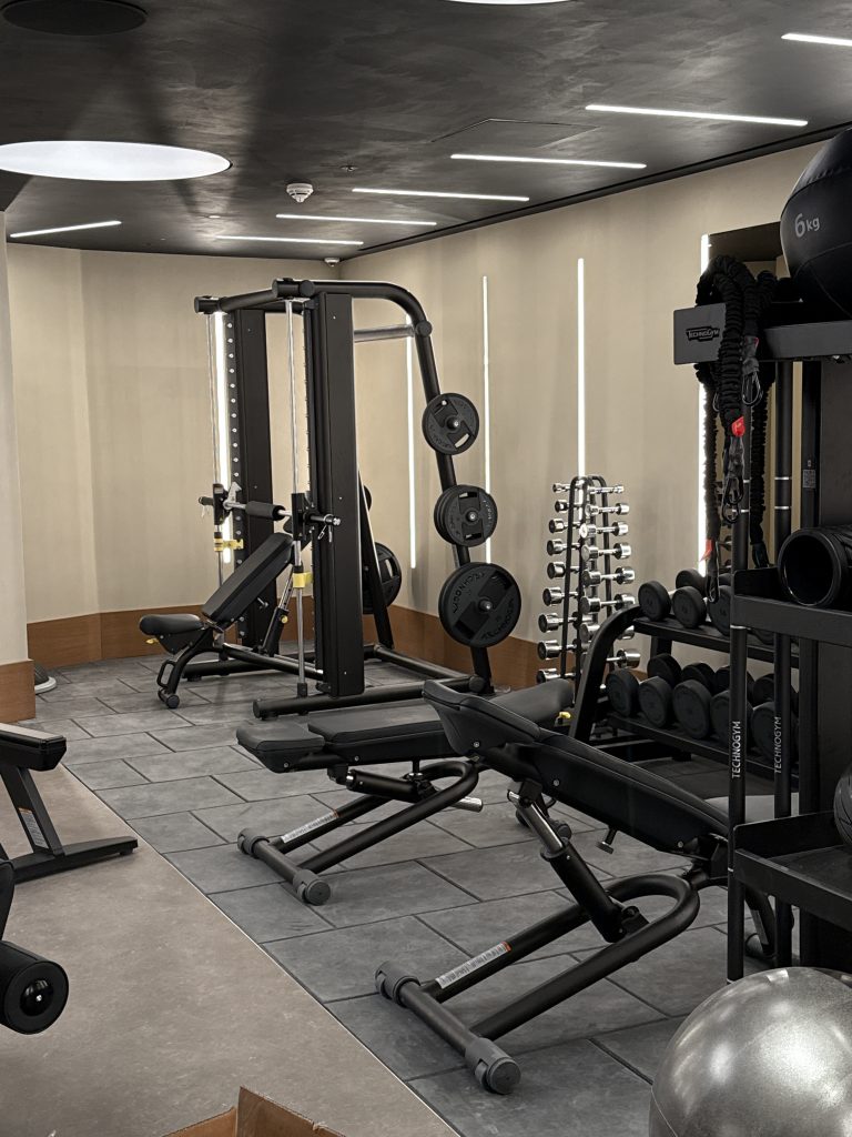 Well equipped gym at the Newman Hotel in London